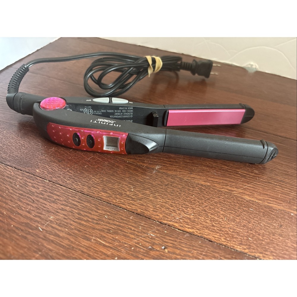 infiniti i Series 3/4" Ceramic Hair Straightener by CONAIR CS65 Hot Pink/Black